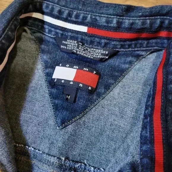 Tommy Hilfiger Y2K Denim Buttondown Dress Size Medium - Picture 2 of 7